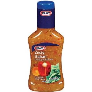 Kraft Zesty Italian Dressing and Marinade, 16 Ounce Bottles (Pack of 6 