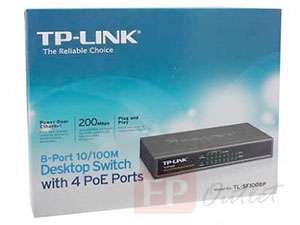 TP Link TL SF1008P 8 port 100Mbps 802.3af PoE Switch  