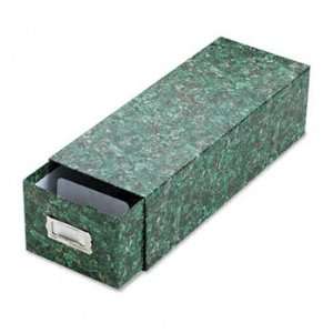   with Pull Drawer Holds 1500 3 x 5 Cards, Green Marble