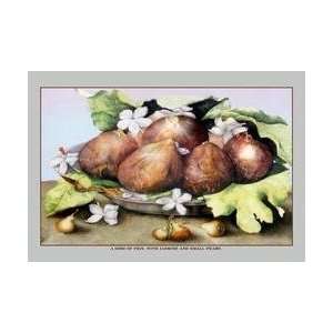 Dish of Figs with Jasmine and Small Pears 20x30 poster  