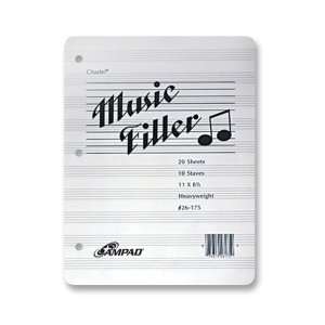  Ampad 10 Staves Music Filler Paper AMP26175: Office 
