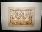   1863 Antique Print, Stone & Marble Reredos by Earp, London 2