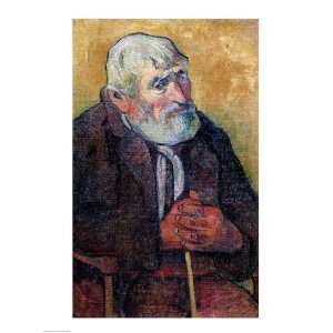  Portrait of an Old Man with a Stick, 1889 90   Poster 