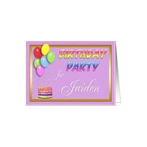  Jaiden Birthday Party Invitation Card Toys & Games