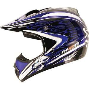  M2R Rampage Adult X2.5 Motocross Motorcycle Helmet   Blue 