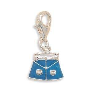 Jean Skirt Charm with Lobster Clasp Sterling Silver