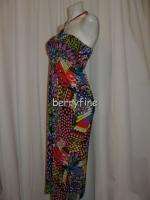 BFS04~NEW NWT JON & ANNA Colorful Beaded Sweetheart Neck Maxi Dress 