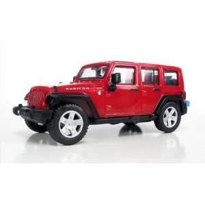    99087081 07 Jeep Wrangler Unlimited 4 Door Red HO: Toys & Games