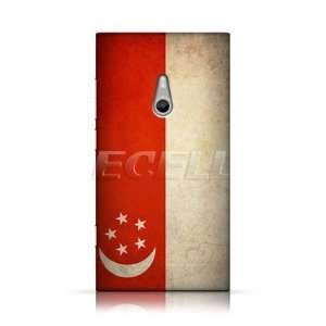   DESIGNS SINGAPOREAN FLAG BACK CASE FOR NOKIA LUMIA 800 Electronics