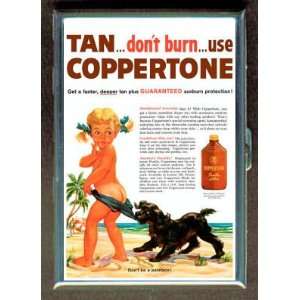   COPPERTONE AD CUTE ID Holder, Cigarette Case or Wallet: MADE IN USA