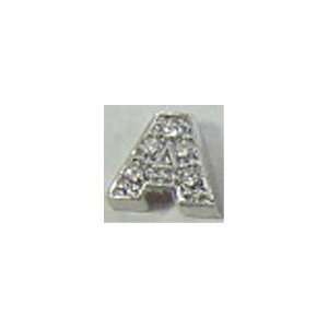  Crystal Letter A Floating Charm for Heart Lockets: Jewelry