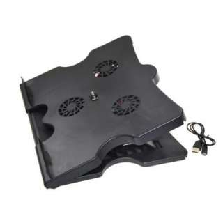 Adjustable 3 fan stand USB laptop cooler cooling pad 3 fan  
