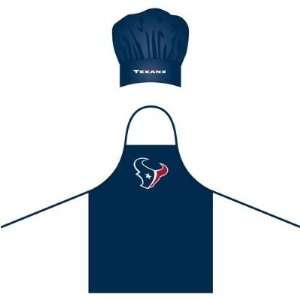  Houston Texans NFL Barbeque Apron and Chefs Hat: Sports 
