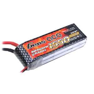    Gens ace 1550mah 2S1P 7.4V 25C Lipo battery pack Toys & Games