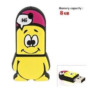  8GB Mini Finger Man Flash Drive (Yellow): Electronics