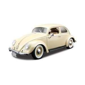  1955 Volkswagen Beetle Kafer Beige 1/18 by BBurago: Toys 