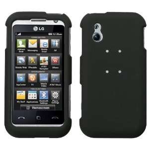  LG: GT950 (Arena), Black Phone Protector Cover(Rubberized 