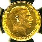 1913 DENMARK GOLD COIN 20 KRONER * NGC CERTIF GENUINE &