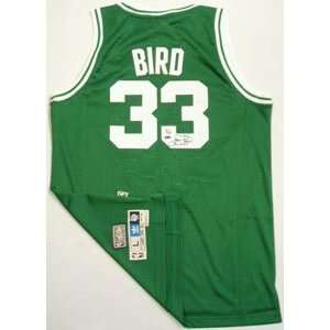  Larry Bird Signed Uniform   Green Adidas Swingman Sports 