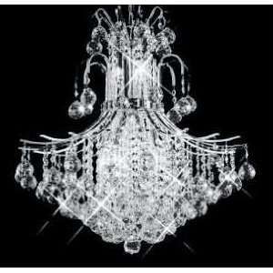   Crystal Chandelier Polished Chrome H36 x W16 x L28 Home & Kitchen