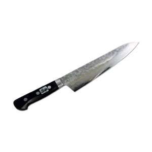Tsubaya VG10 35 layered Chefs Knife   Gyutou (Black Handle) 24cm (9 