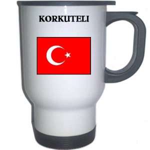  Turkey   KORKUTELI White Stainless Steel Mug Everything 