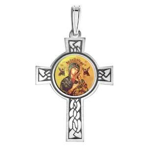  Our Lady Of Perpetual Help Cross Medal Color Jewelry