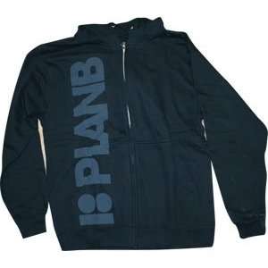  Plan B Subliminal Zip Hooded Sweatshirt [X Large] Black 