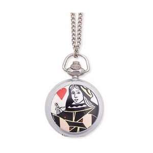  Queen of Hearts Watch Locket Pendant Necklace Fashion 