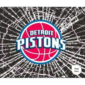    Detroit Pistons Shattered Mini Cutz Window Decal