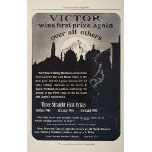  1906 Ad Victor Talking Machine Records Nipper ORIGINAL 