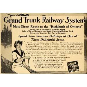   Railway System Train Travel Ontaio   Original Print Ad