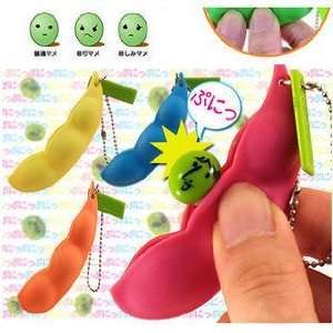   green soy bean with keychain edamame toy as april fools Toys & Games