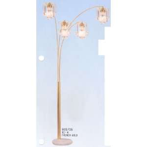  BEAUTIFUL FLOOR LAMP IN FRENCH GOLD FINISH 91H