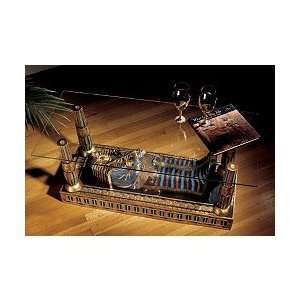   Luxor Sculptural coffee Table with Glass Top New 