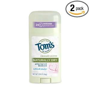 Toms OF Maine Womens Natural Powder Naturally Dry Antiperspirant, 2 