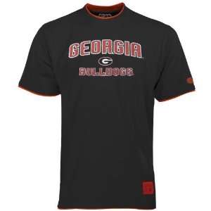  Georgia Bulldogs Youth Black Double Layer T shirt Sports 
