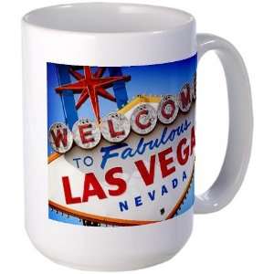 Las vegas sign Large Mug by  