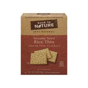 Back to Nature Gluten Free Sesame Seed Crackers (12x4oz):  