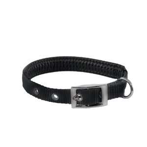   Soft Padded Pet Collar with Alloy Buckle, Black