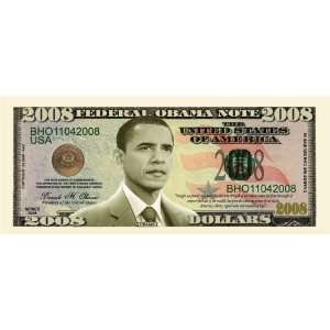   Collectors 2008 FEDERAL OBAMA NOTE 2008 Dollar Bill 