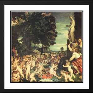  Titian 20x20 Framed and Double Matted The Worship of Venus 