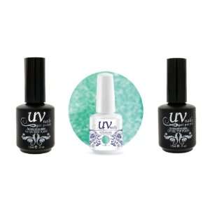  UV Nails Soak Off Gel Polish Glitter Fiji 225+Base & Top 
