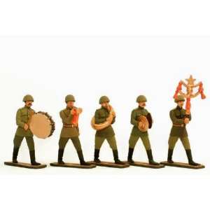   Soldiers * set of 5 * Red Army Military Orchestra 1945 * ts.123 Toys