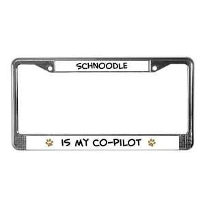  Co pilot: Schnoodle Pets License Plate Frame by CafePress 