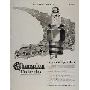   Champion X Spark Plug Toledo Ohio   Original Print Ad: Home & Kitchen