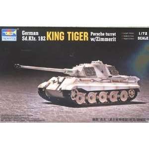  Tiger Tank W/zimmerit (Porsche Turret) 1 72 Trumpeter: Toys & Games