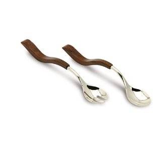 Krysaliis Wave Sterling Silver & Wood Baby Spoon & Fork Set