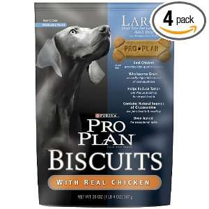 Purina Pro Plan Dog Biscuits, Chicken (Large), 20 Ounce Packages (Pack 