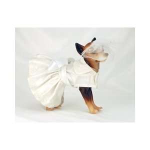  Pets Need Love Raw Silk Wedding Dog Dress (Medium): Pet 